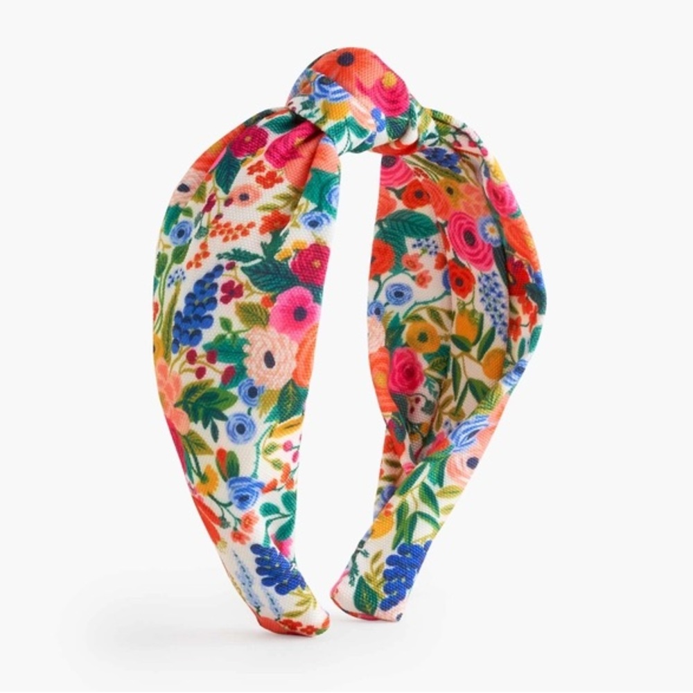 RIFLE PAPER CO. Knotted Headband in the Garden Party style